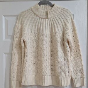 Madewell Cream Women's Cowl Neck Sweater